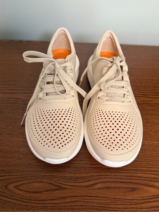 CROCS Shoes - CROCS Women’s LiteRide 360 Pacer Sneakers in Cream with Orange Insole 10 Wide
